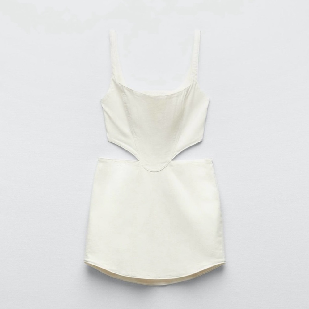 Zara White Cutout Mini Dress